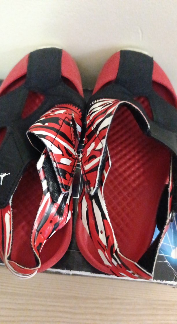 Kızıl Siyah Zebra Desenli Erkek Sandalet - Görsel 4