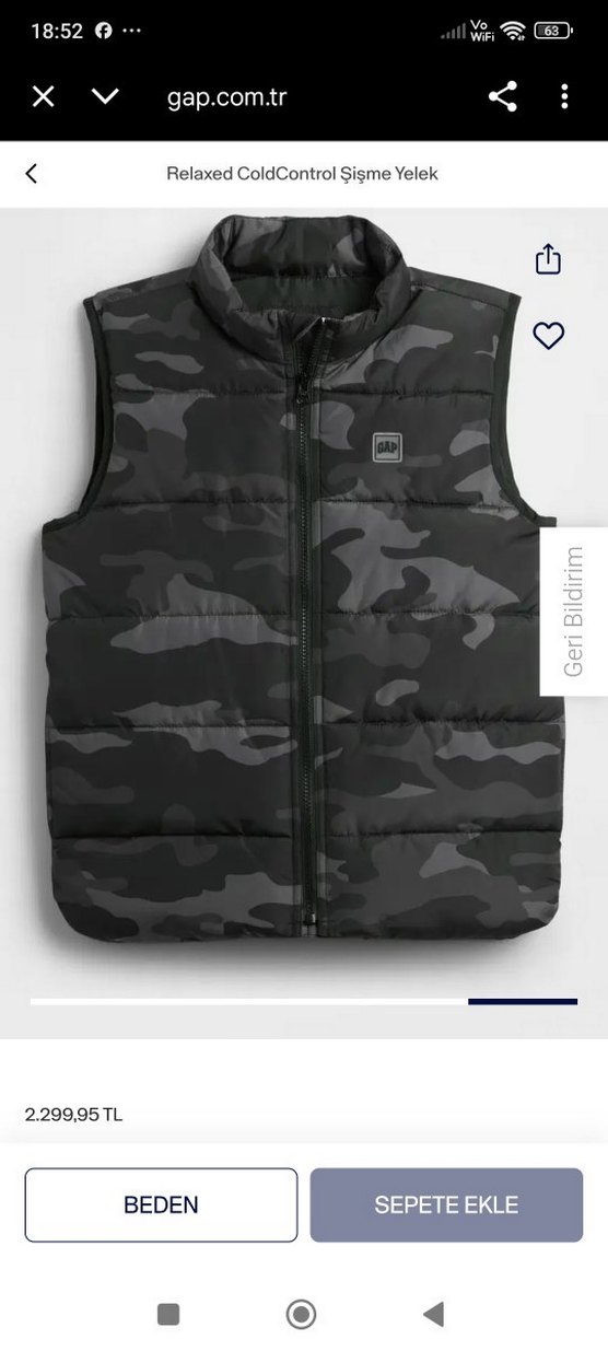 Erkek Çocuk Kamuflaj Desenli Fermuarlı Yelek - Görsel 5