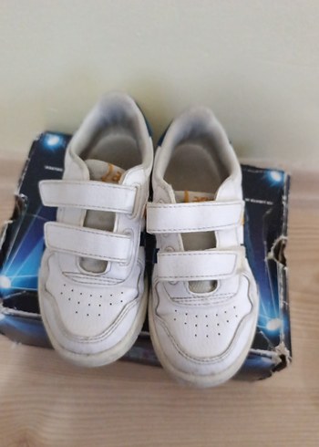 Beyaz Erkek Çocuk Sneakers Velcro Bantlı - Görsel 4