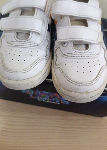 Beyaz Erkek Çocuk Sneakers Velcro Bantlı - Görsel 5