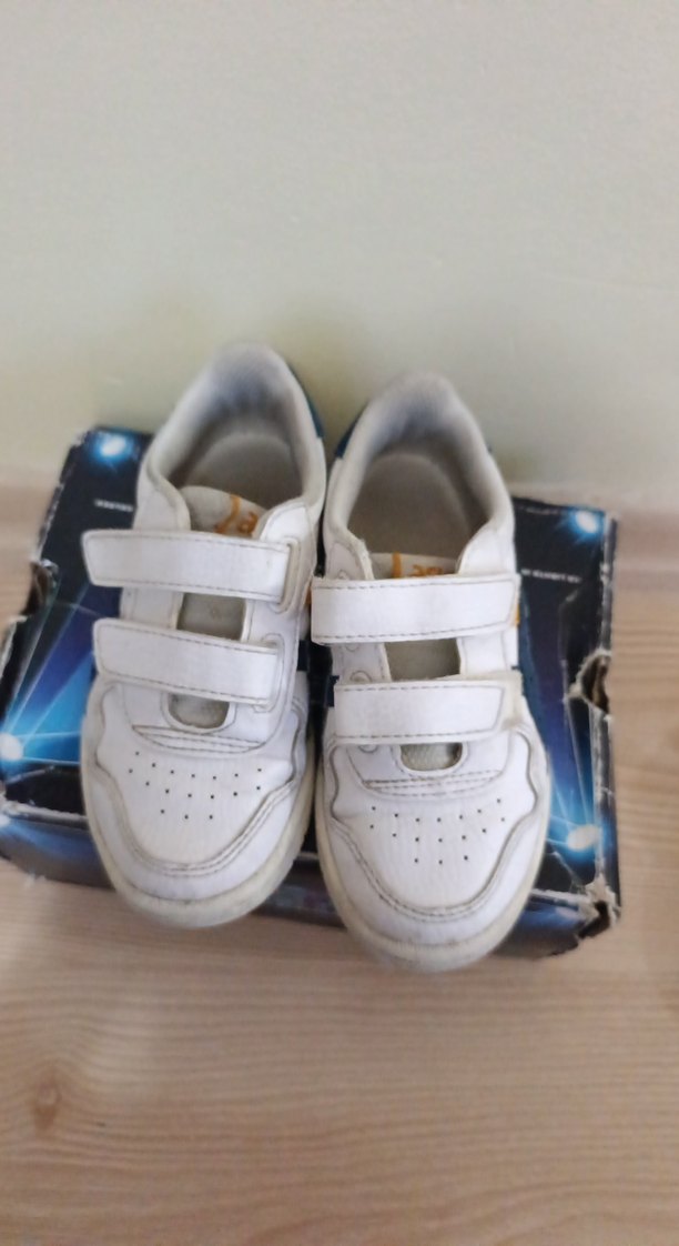 Beyaz Erkek Çocuk Sneakers Velcro Bantlı - Görsel 4