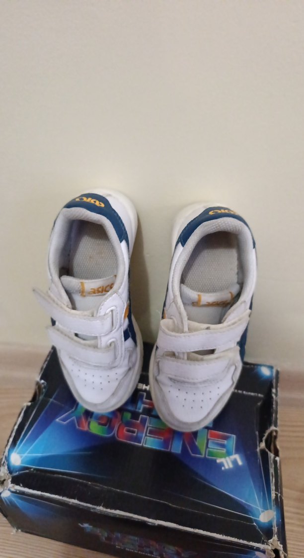 Beyaz Erkek Çocuk Sneakers Velcro Bantlı - Görsel 2