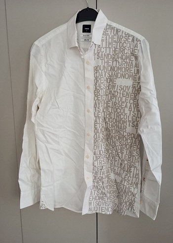 Gri Baskılı Kısa Kollu Erkek Gömlek - Görsel 2