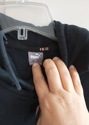 Puma Siyah Baskılı Kapüşonlu Sweatshirt - Görsel 3