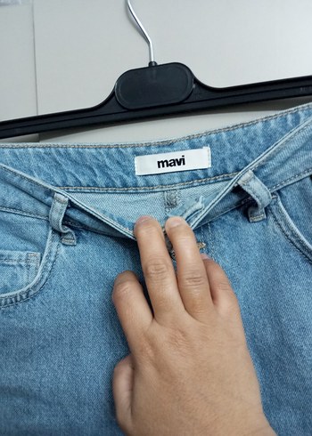 Mavi Düğmeli Mini Denim Şort vendy - Görsel 5