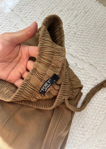 Trendyol & Milla Bej Kadın Keten Midi Pantolon