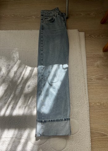 Gri Midi Denim Kadın Jean