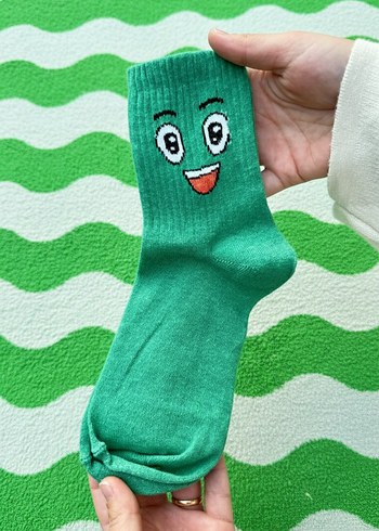 emoji yüz cocuk corap seti - Görsel 2