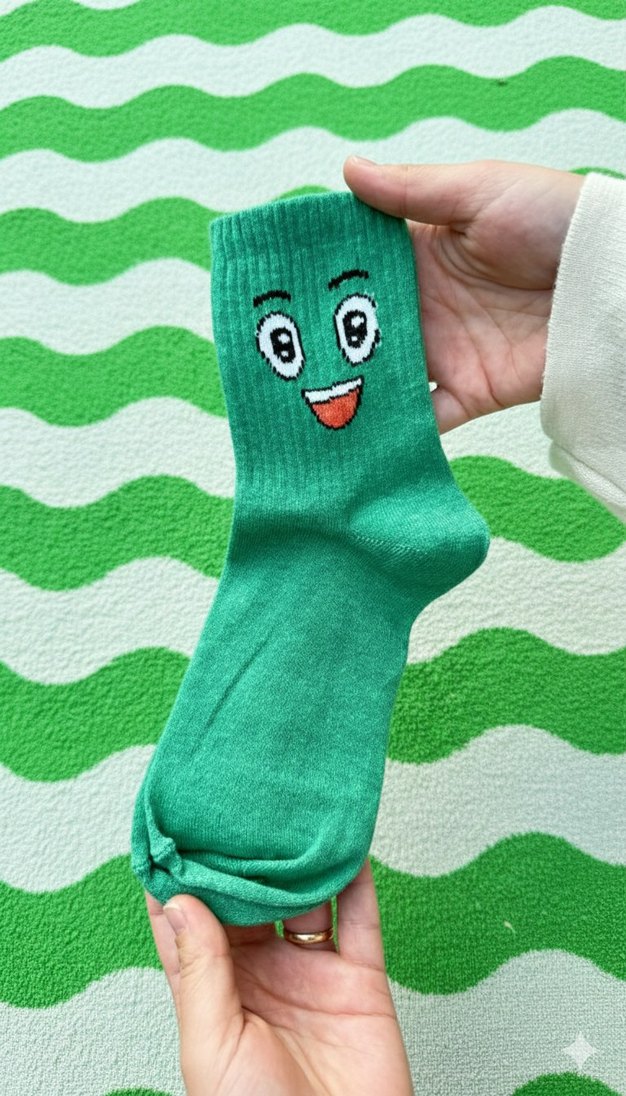 emoji yüz cocuk corap seti - Görsel 2