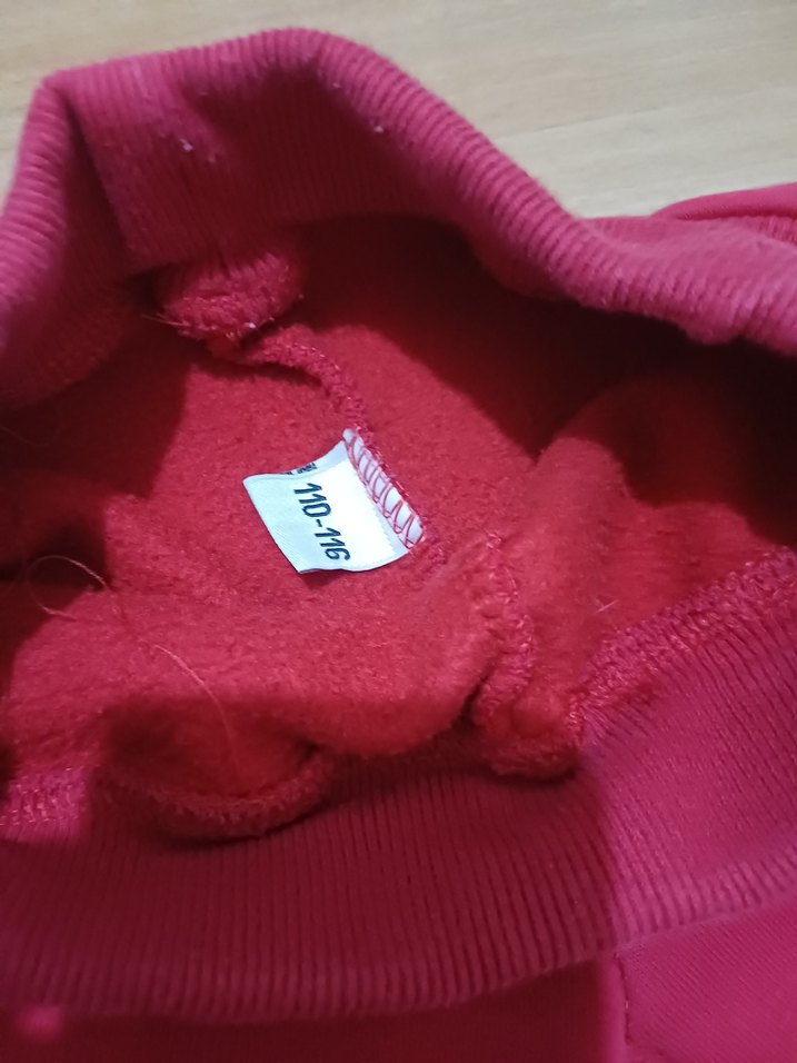 Kız Çocuk kirmizi  Kapüşonlu Eşofman Takımı - Görsel 2