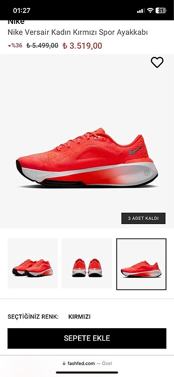 37,5 Beden çeşitli Renk Nike Ayakkabı