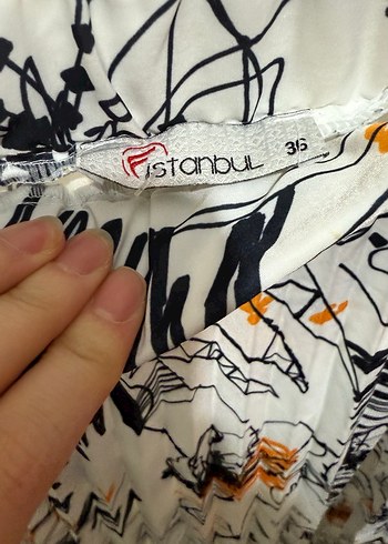 Baskılı Pilili Uzun Kadın Etek - Görsel 3