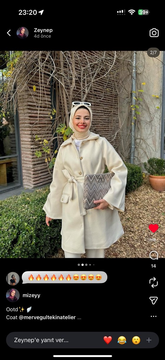 Beyaz Midi Kadın kaban - Görsel 2