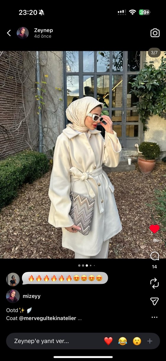 Beyaz Midi Kadın kaban - Görsel 3