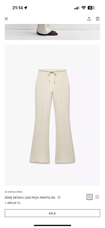 Çizgili çan pantalon