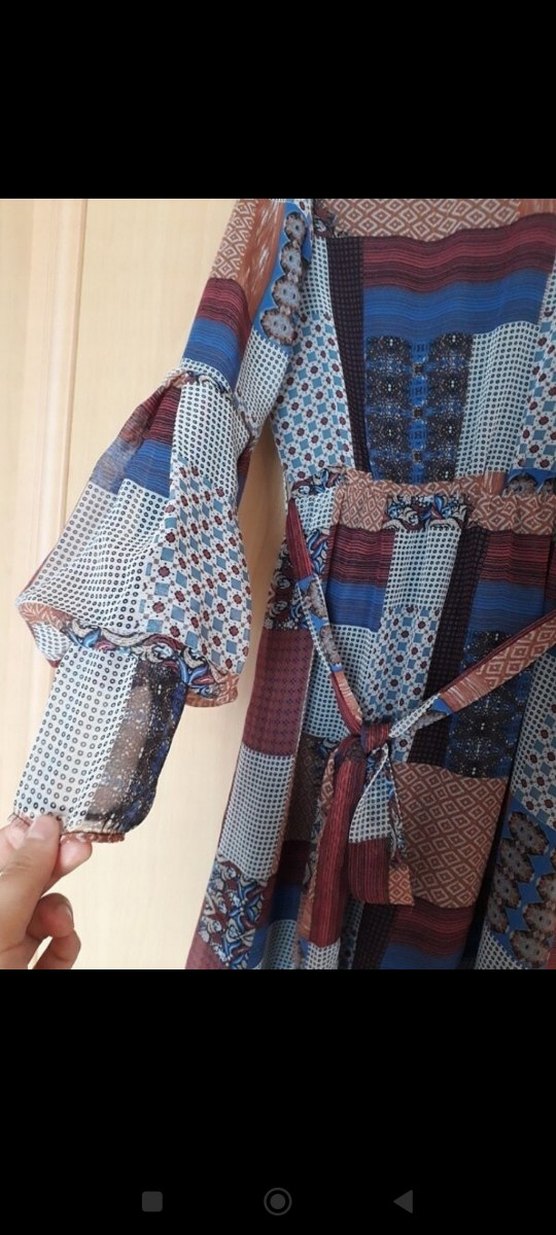 Bohem Tarzı Uzun Kemerli Kadın Elbise - Görsel 4