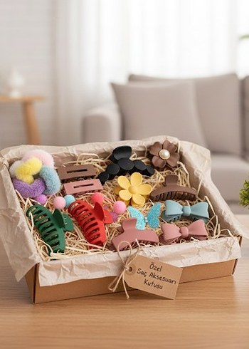 Renkli Elastik Bohem Saç Aksesuarları Seti - Görsel 3