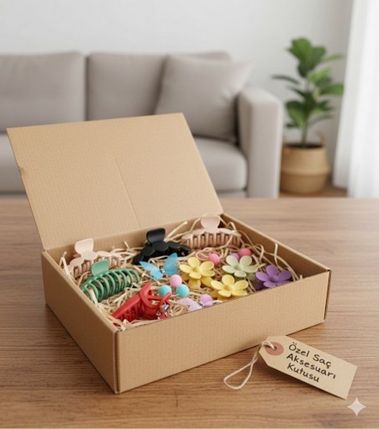 Renkli Elastik Bohem Saç Aksesuarları Seti - Görsel 2