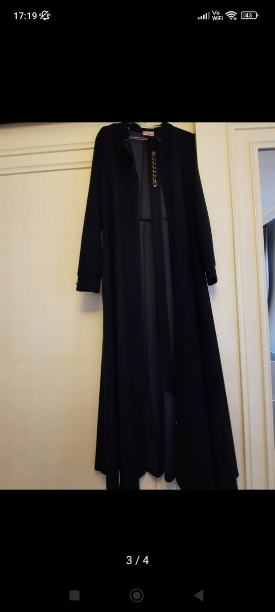 Lacivert Uzun Kadın İş Kabanı - Görsel 2