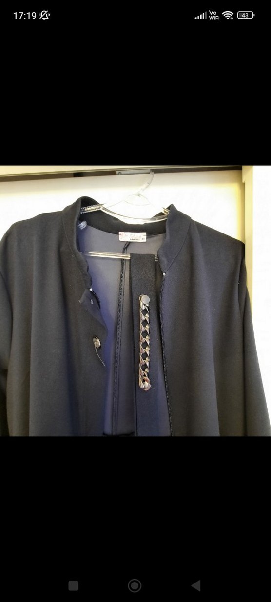 Lacivert Uzun Kadın İş Kabanı - Görsel 3