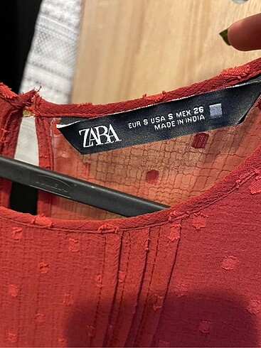 s Beden bordo Renk Zara Elbise