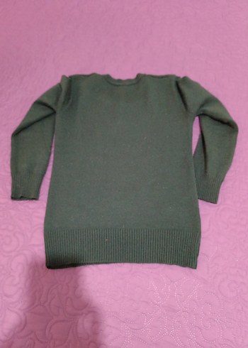 koyu yeşil Kadın Triko Kazak s beden - Görsel 3