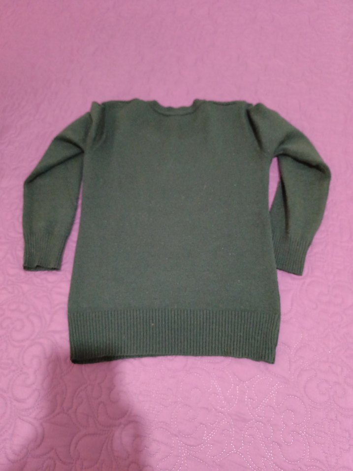 koyu yeşil Kadın Triko Kazak s beden - Görsel 3