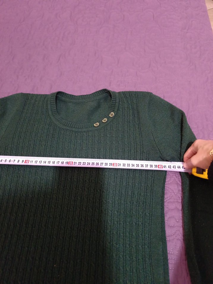koyu yeşil Kadın Triko Kazak s beden - Görsel 4