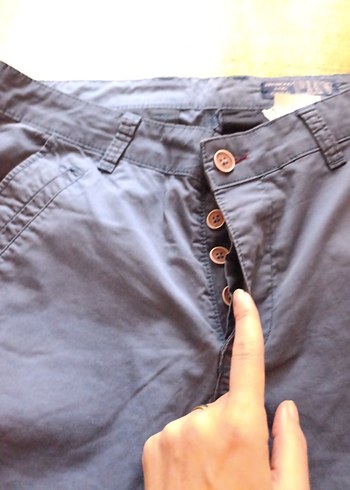 lacivert Regular Fit Kemerli Erkek Kot Pantolon m beden için uyg - Görsel 6