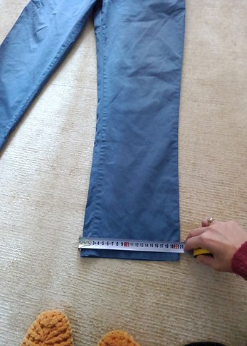 lacivert Regular Fit Kemerli Erkek Kot Pantolon m beden için uyg - Görsel 5