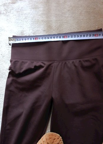 koyu kahverengi hatta mürdüm gibi Trendyol M beden tayt - Görsel 4