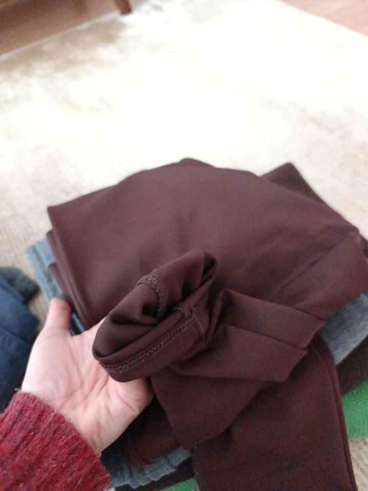 koyu kahverengi hatta mürdüm gibi Trendyol M beden tayt - Görsel 5