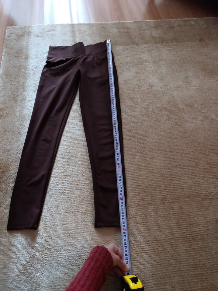 koyu kahverengi hatta mürdüm gibi Trendyol M beden tayt - Görsel 2
