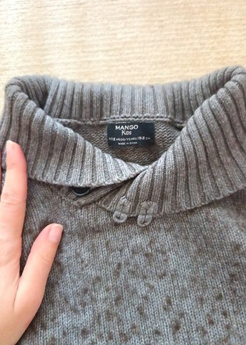 Gri Yünlü Erkek cocuk  Triko Kazak s ve xs beden için uygun kız - Görsel 4