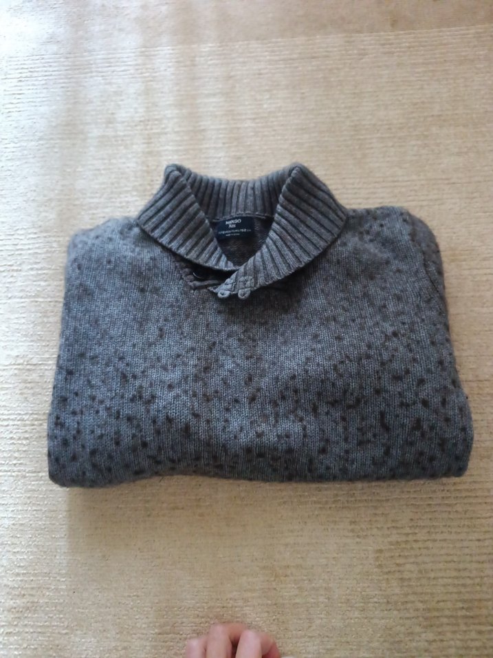 Gri Yünlü Erkek cocuk  Triko Kazak s ve xs beden için uygun kız - Görsel 2