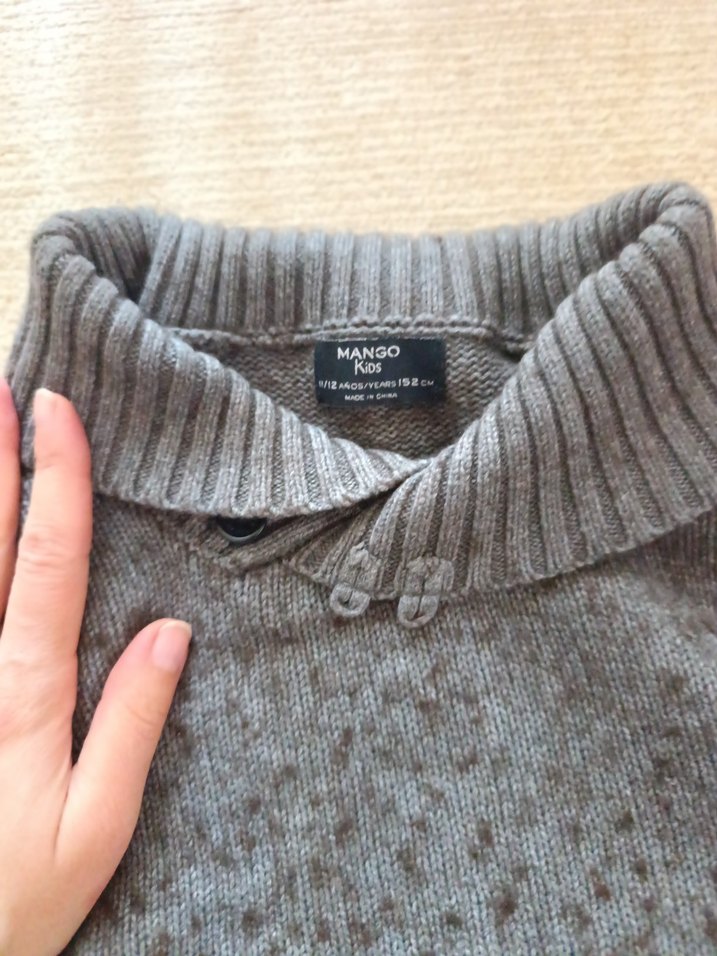 Gri Yünlü Erkek cocuk  Triko Kazak s ve xs beden için uygun kız - Görsel 4