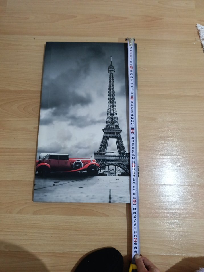 Eyfel Kulesi ve Klasik Araba Tablosu - Görsel 2