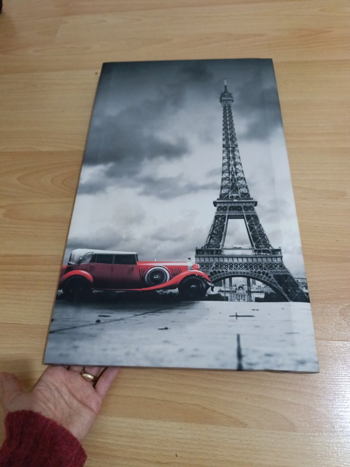 Eyfel Kulesi ve Klasik Araba Tablosu - Görsel 5