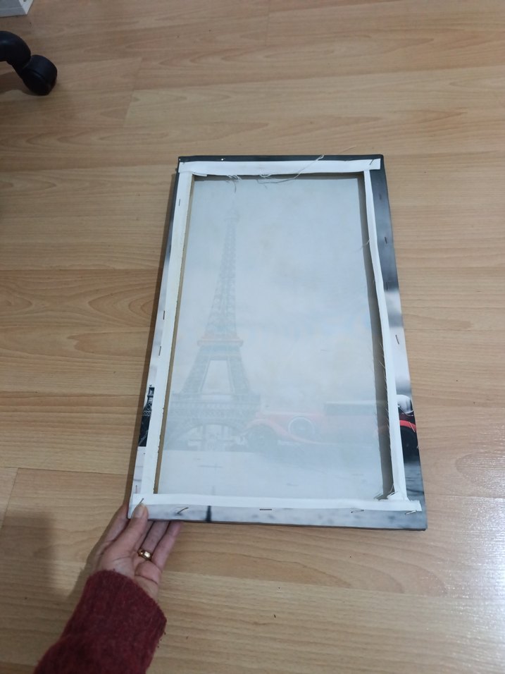 Eyfel Kulesi ve Klasik Araba Tablosu - Görsel 4