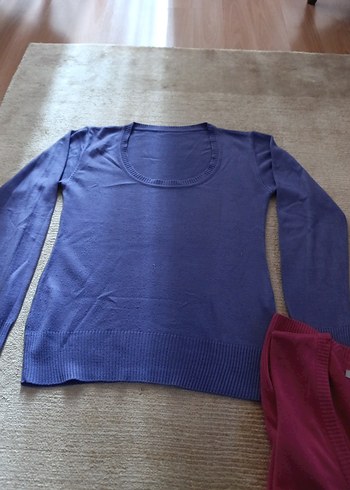 mor Kadın Triko Bisiklet Yaka Kazak m beden - Görsel 3