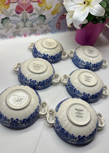 Koyu Mavi Desenli Seramik Yemek Kaseleri - Görsel 8