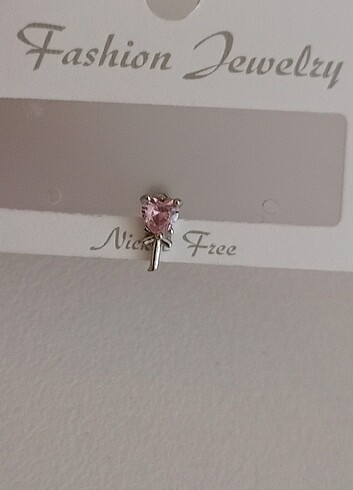 Pembe Taşlı Piercing