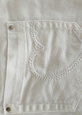 44 Beden LCW Beyaz Kadın Pantolon 
