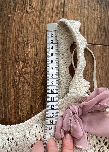 Dantel Detaylı Beyaz Bohem Örgü Büstiyer - Görsel 5