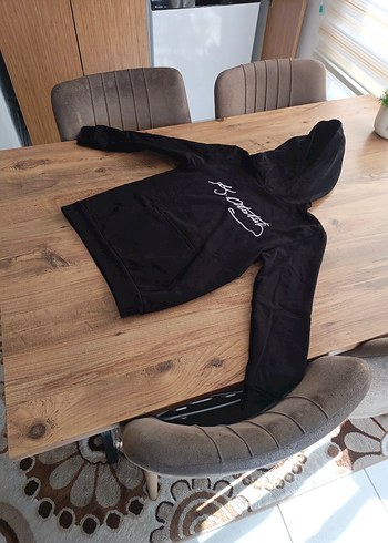 LCW Erkek ocuk Siyah Kapüşonlu Sweatshirt - Görsel 8