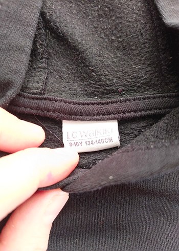 LCW Erkek ocuk Siyah Kapüşonlu Sweatshirt - Görsel 2