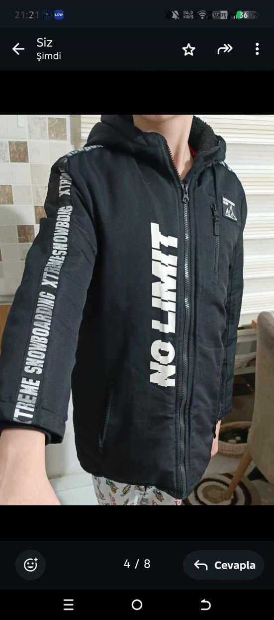 DEFACTO Erkek Çocuk Siyah Fermuarlı Mont - Görsel 2