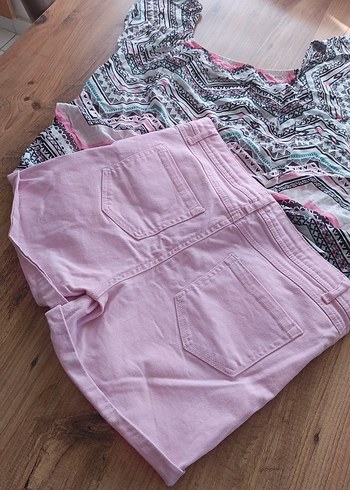 LCW KAYİK YAKA BLUZ VE MİDİ ŞORT - Görsel 7