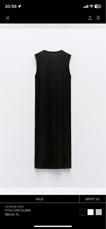 diğer Beden siyah Renk Orjinal Zara Elbise