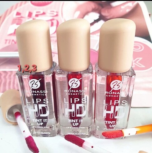 Lip tint 6 ve 2 numara